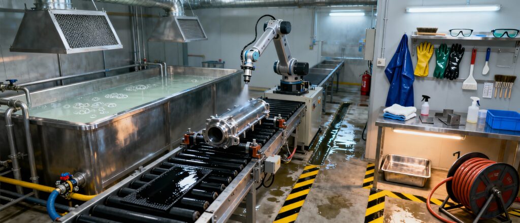 C.8 - Operaris en activitats de tractaments superficials de les peces de metall: desgreixatge, neteja, decapatge, recobriment, pintura 8h