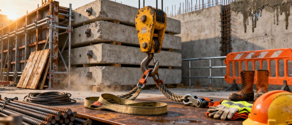 Treballs de muntatge de prefabricats de formigó en obra 20h