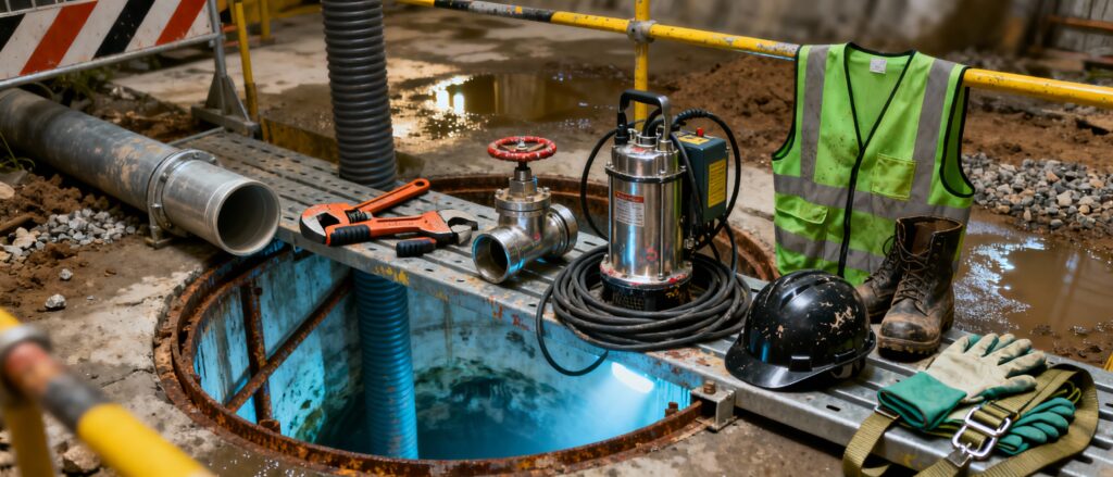 Treballs de xarxes de proveïment i sanejament i pous 6h