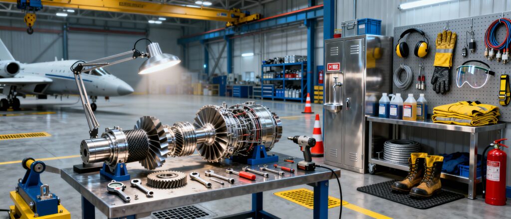 C.12 - Treballs de mecànica, manteniment i reparació de màquines, equips industrials i/o equips electromecànics (indústria aeroespacial, etc.) 4h