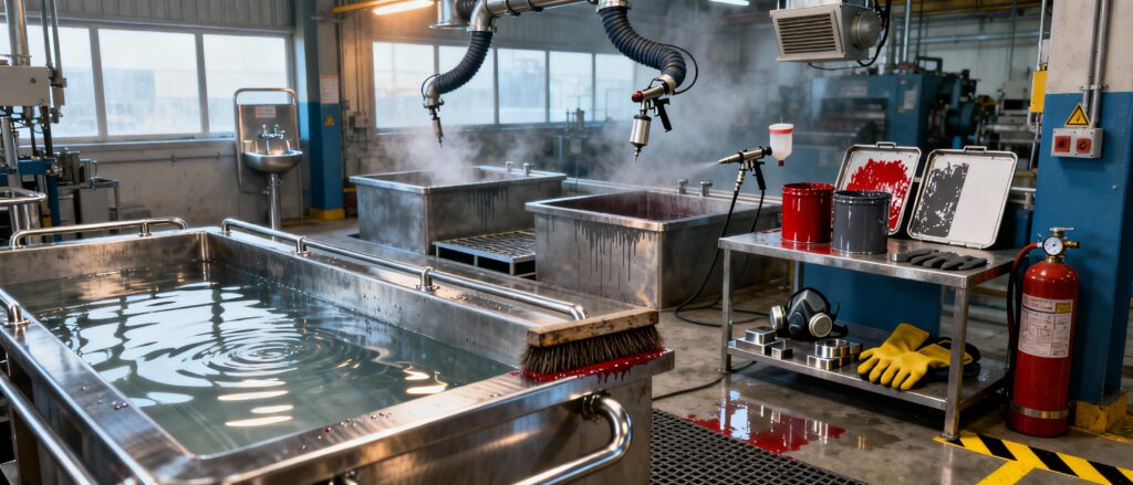 C.8 - Operaris en activitats de tractaments superficials de les peces de metall: desgreixatge, neteja, decapatge, recobriment, pintura 4h