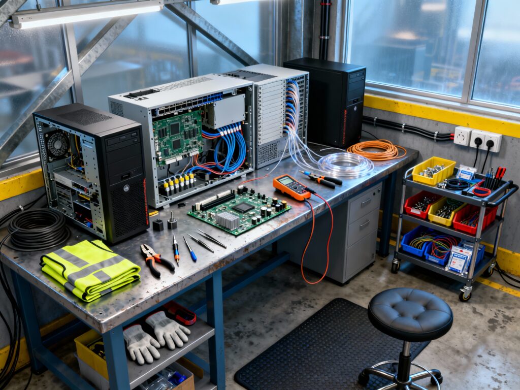 C.14 - Treballs d'instal·lació, manteniment i reparació d'equips informàtics, automatismes i programació, ordinadors i perifèrics o dispositius auxiliars; equips i tecnologies de telecomunicacions i de la informació, xarxes d'informació i dades (TIC) 4h