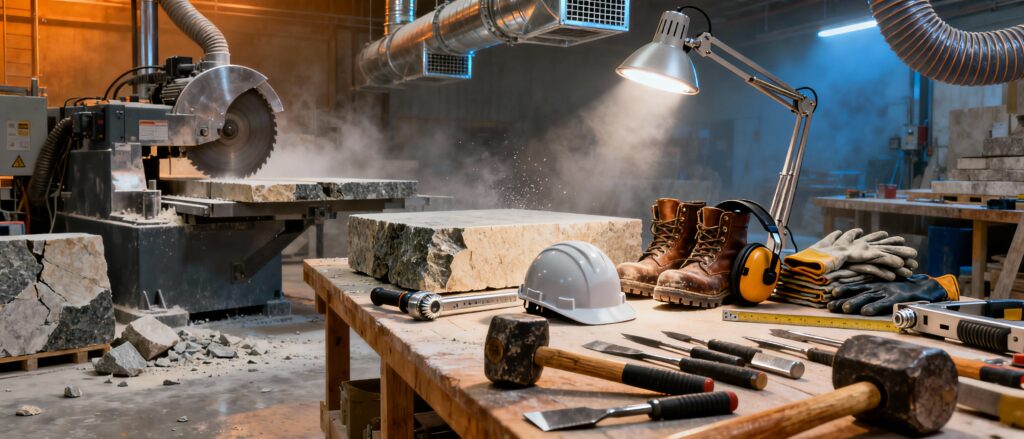 Operari de taller de materials: pedres industrials tractament o transformació de materials picapedrers i similars 6h