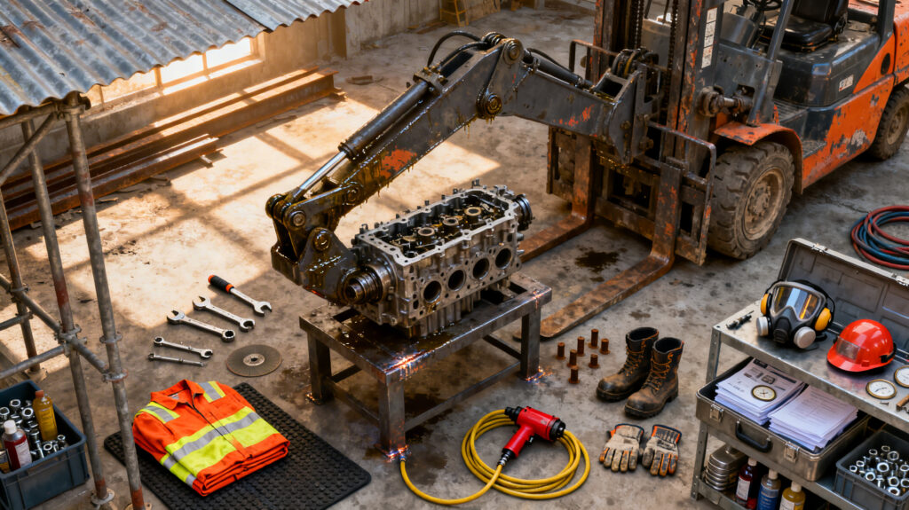 Treballs de manteniment de maquinària i vehicles en obres de construcció 20h