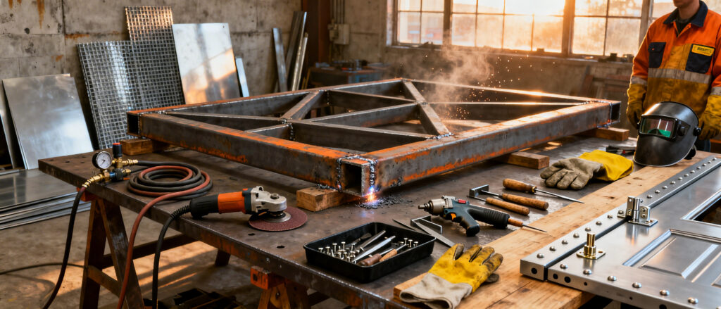 Instal·lacions, reparacions, muntatges, estructures metàl·liques, serralleria i fusteria metàl·lica 6h